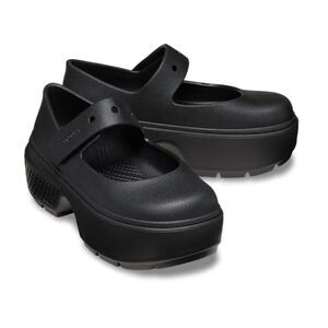 New Womens CROCS STOMP MARY JANE SANDAL 209939-060 BLACK US SIZE W 8